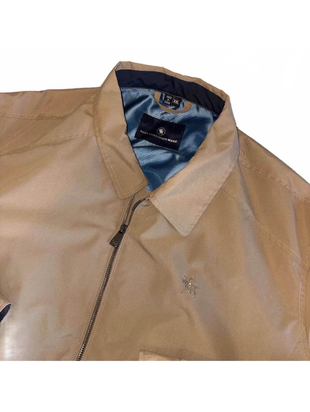 Hart Schaffner Marx $179 NWT Smart Coat Multi Pocket Lightweight Jacket XXL Tan